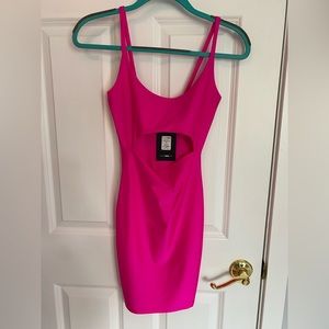 NWT hot pink cut out mini dress